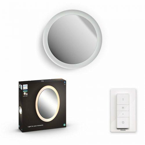 Hue LED White Ambiance Nástěnné koupelnové svítidlo se zrcadlem Philips Adore BT 34186/31/P6 40W 2400lm 2200-6500K IP44 24V