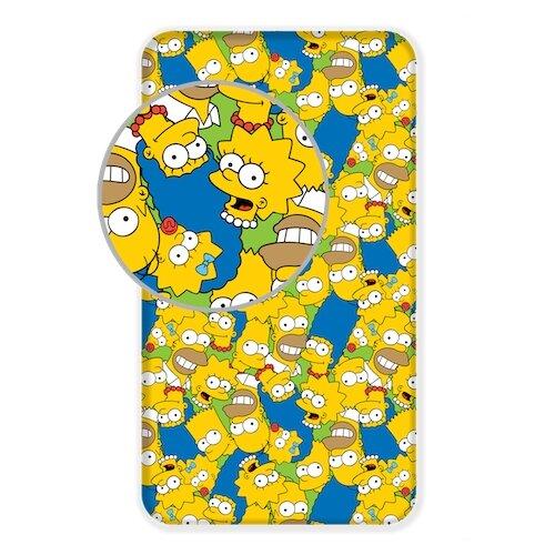 Jerry Fabrics Dětské bavlněné prostěradlo Simpsons family