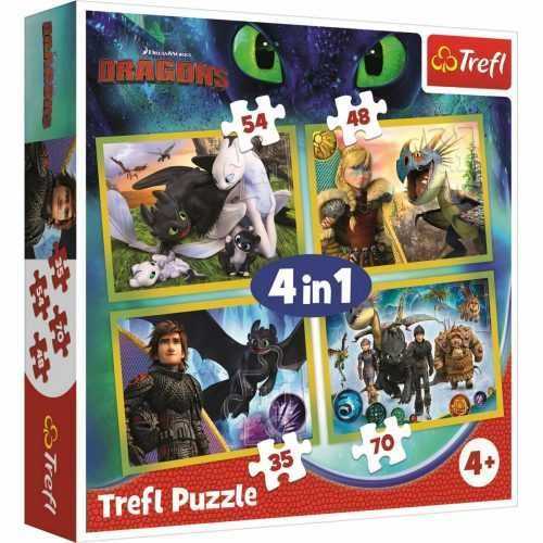 Trefl Puzzle Jak vycvičit draka 4v1 35