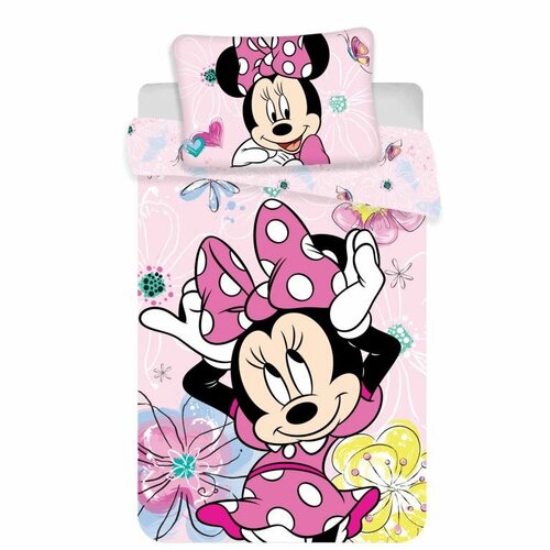 Jerry Fabrics Dětské bavlněné povlečení do postýlky Minnie butterfly 02 baby