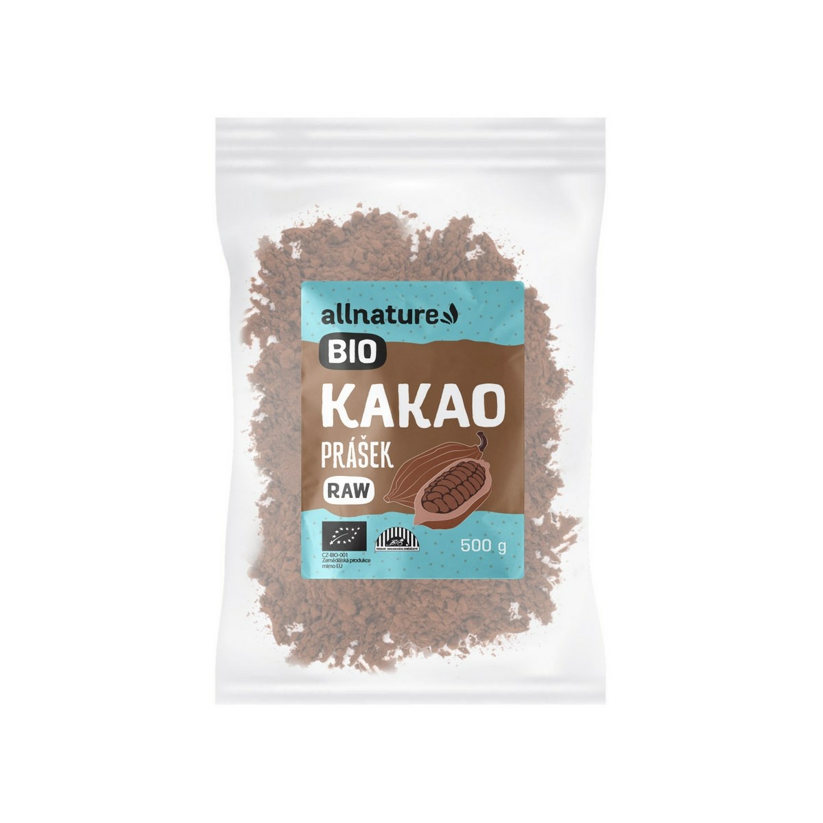 Allnature Kakaový prášek BIO RAW 500 g