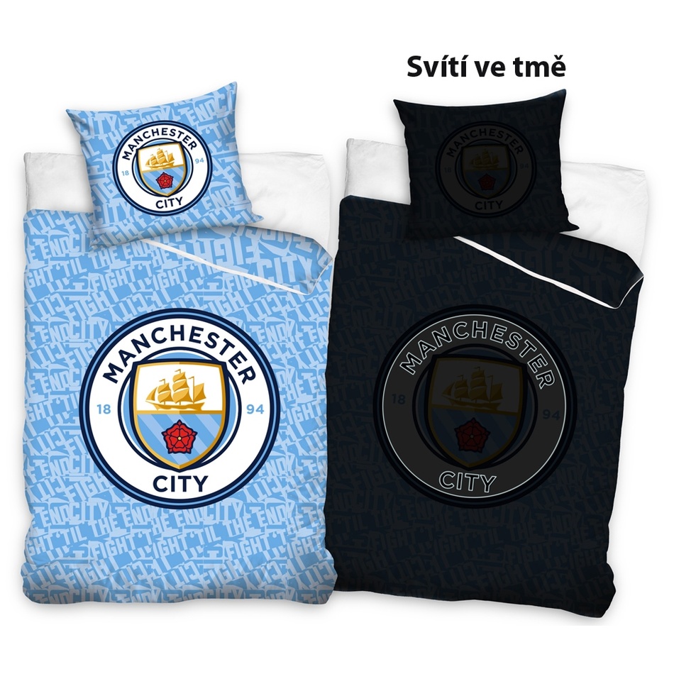 Carbotex Bavlněné povlečení Manchester City svíticí