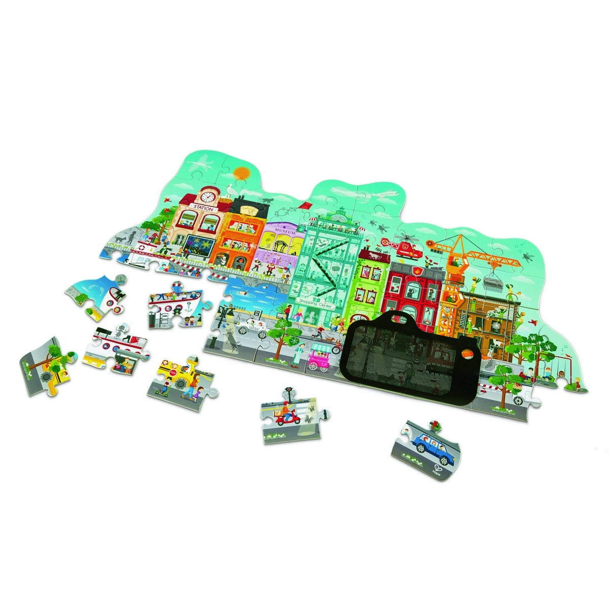 Hape Puzzle Animované městečko v pohybu