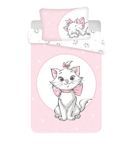 Jerry Fabrics Dětské bavlněné povlečení do postýlky Marie cat like pink baby