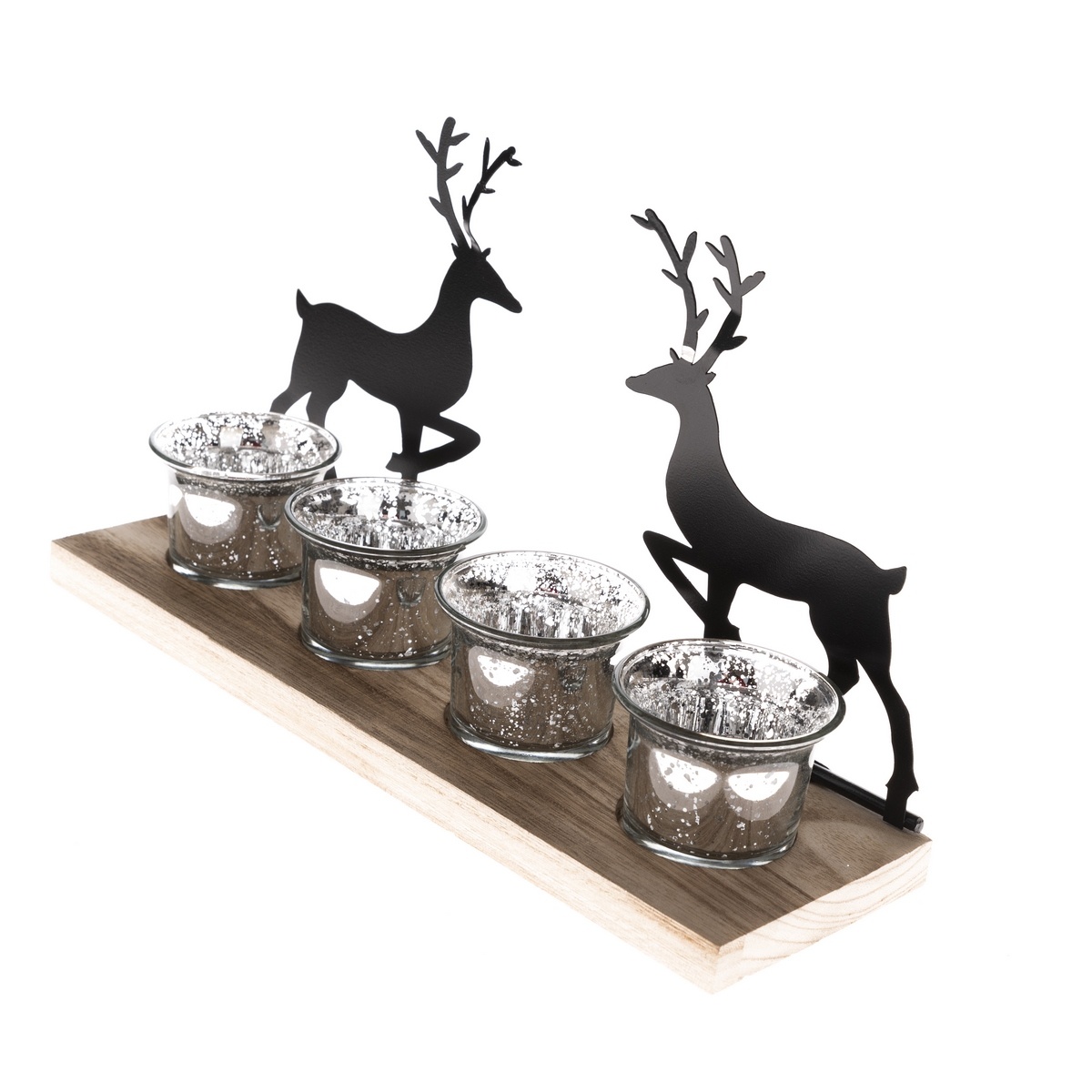 Kovový svícen Reindeers