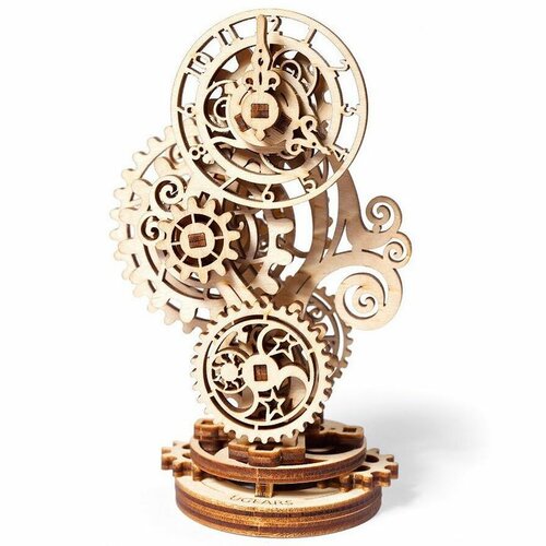 Ugears 3D dřevěné mechanické puzzle Steampunkové hodiny