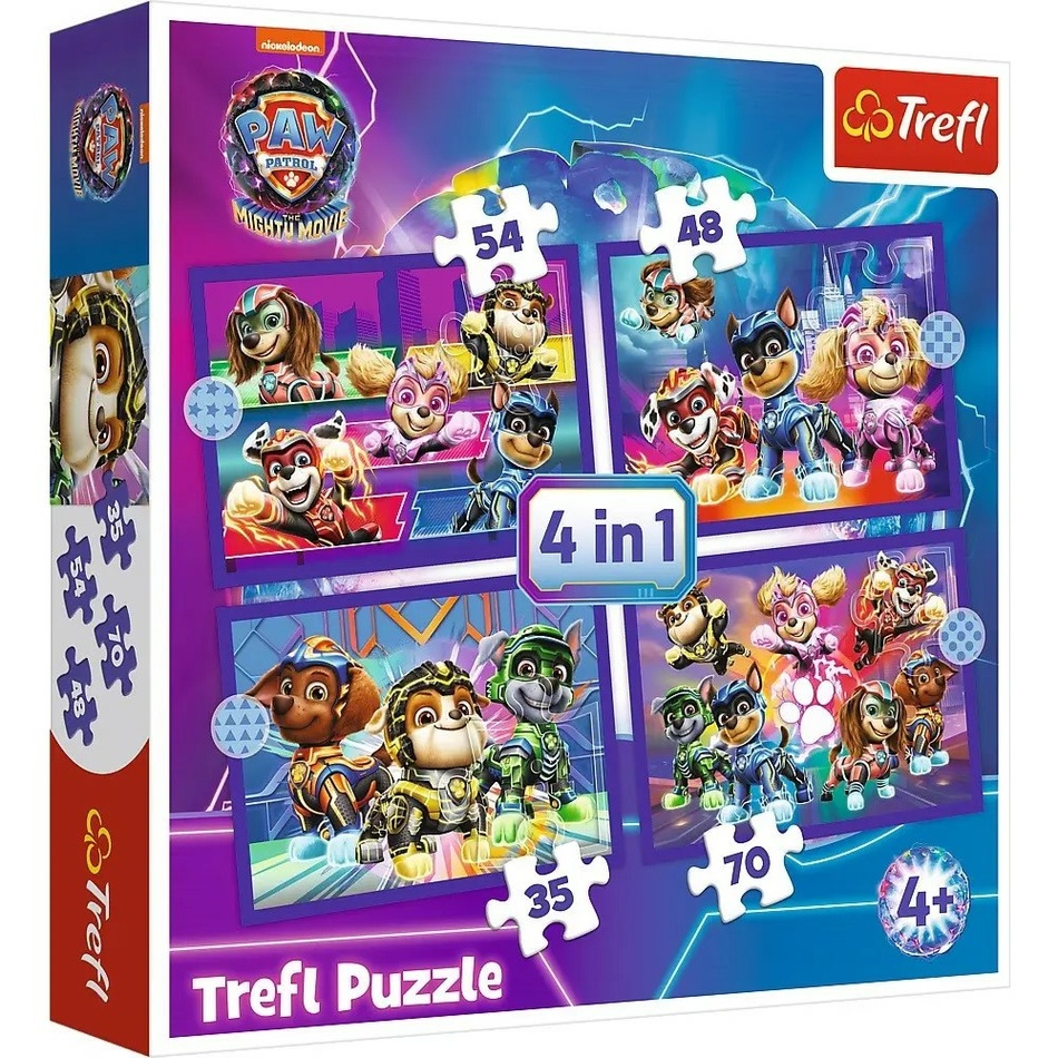 Trefl Puzzle Tlapková patrola Hrdinové 4v1