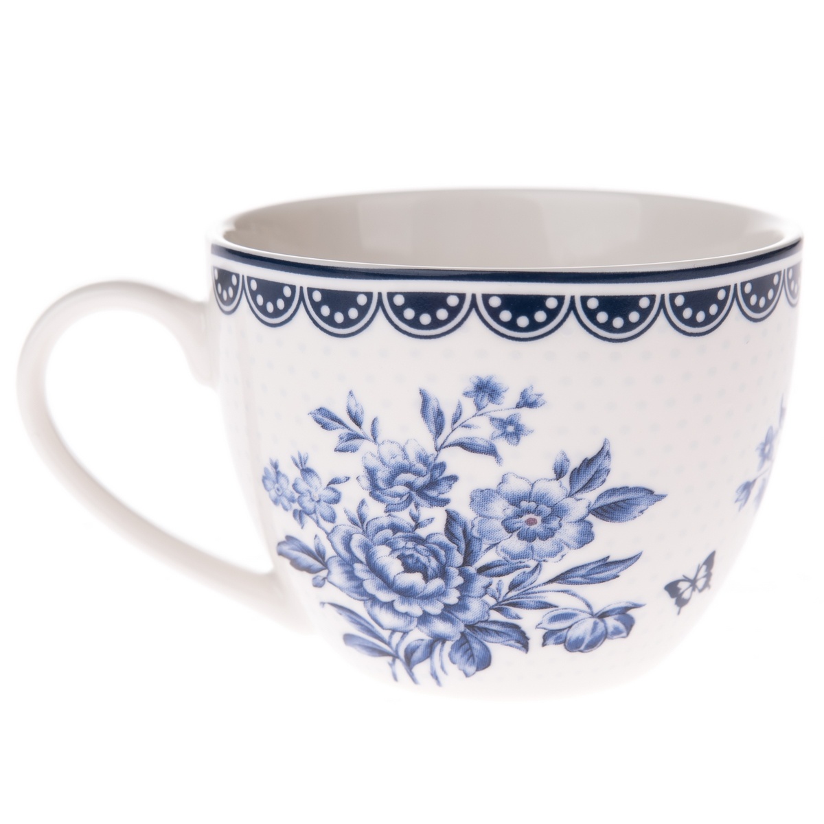 4dílná sada porcelánových šálků Blue Rose