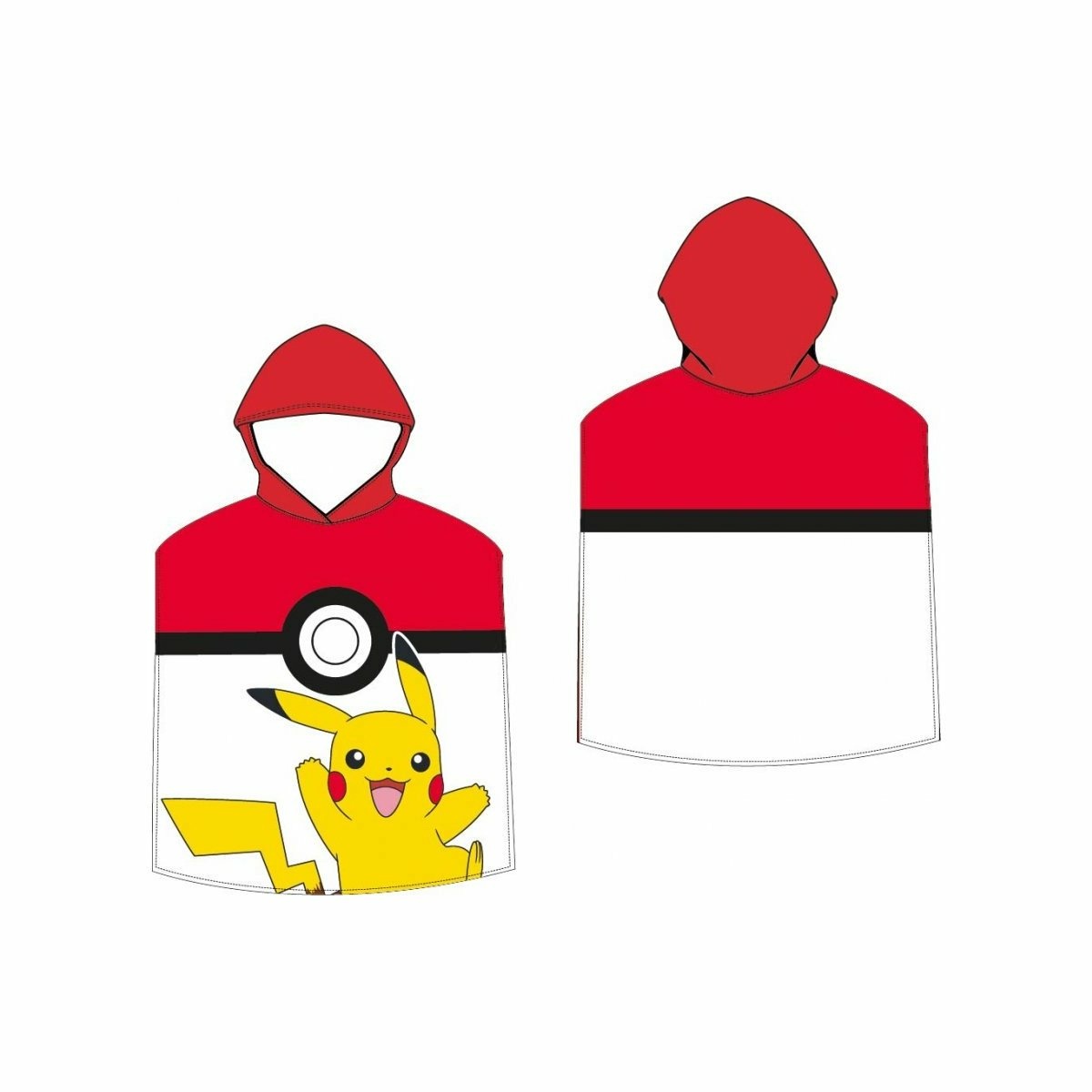 Dětské pončo Pokémon Pokéball a Pikachu