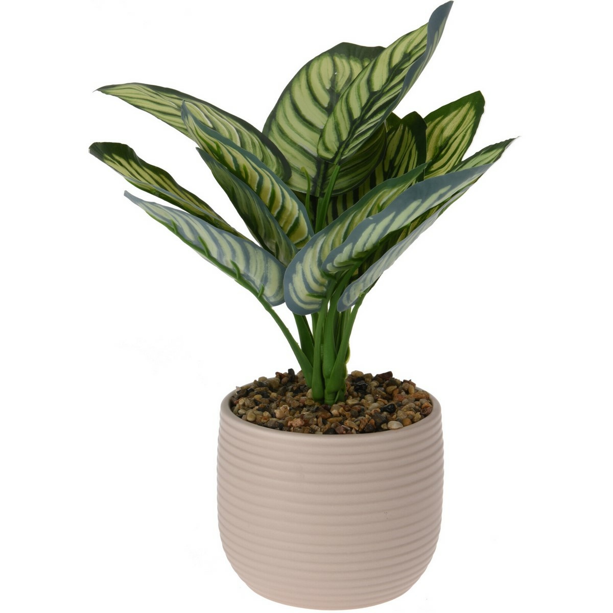 Umělá Calathea v keramickém květináči