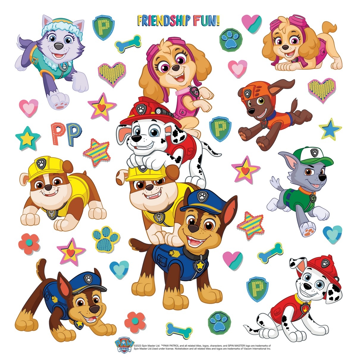 Samolepící dekorace Paw Patrol Friendship Fun