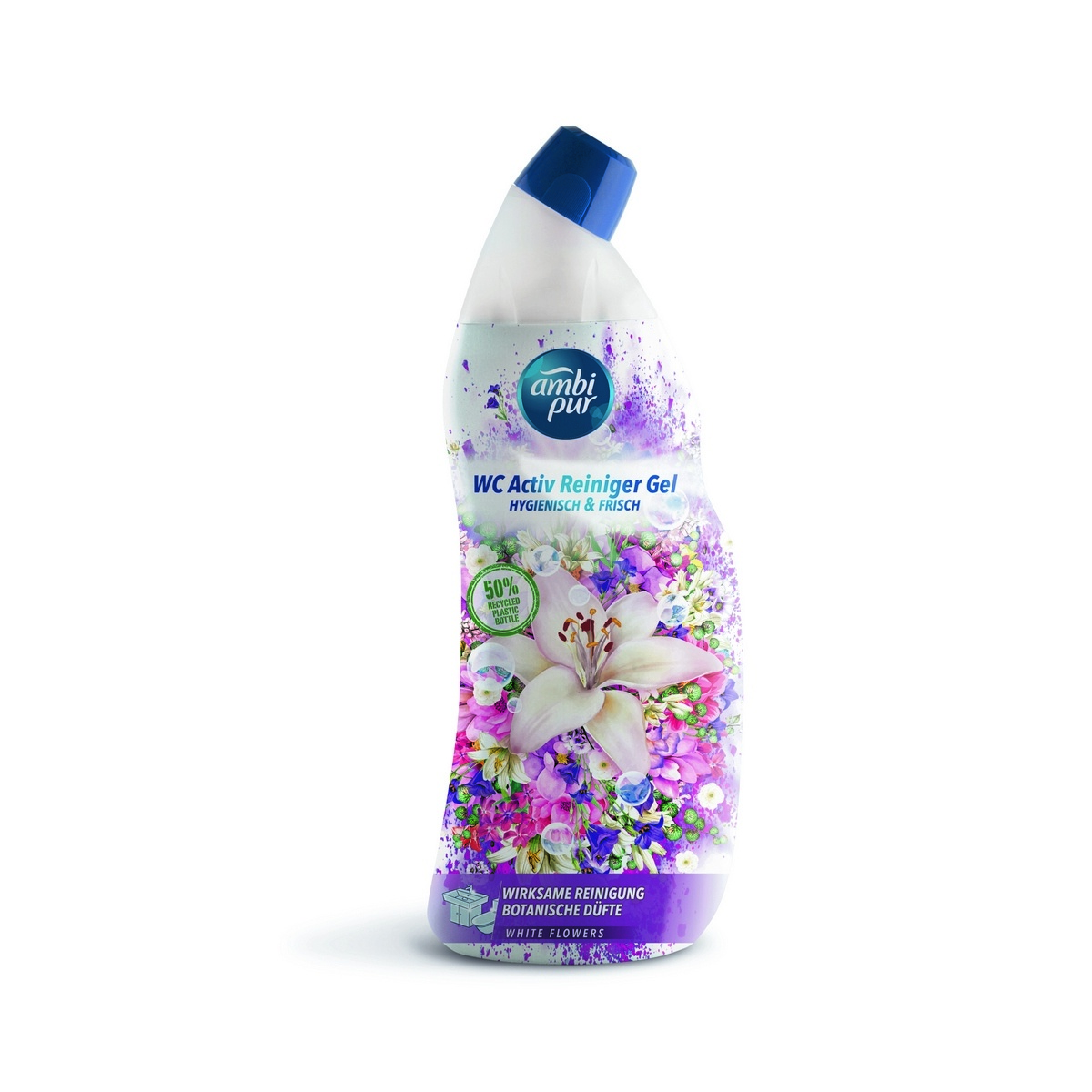 Ambipur WC Active gel bílé květy 750 ml