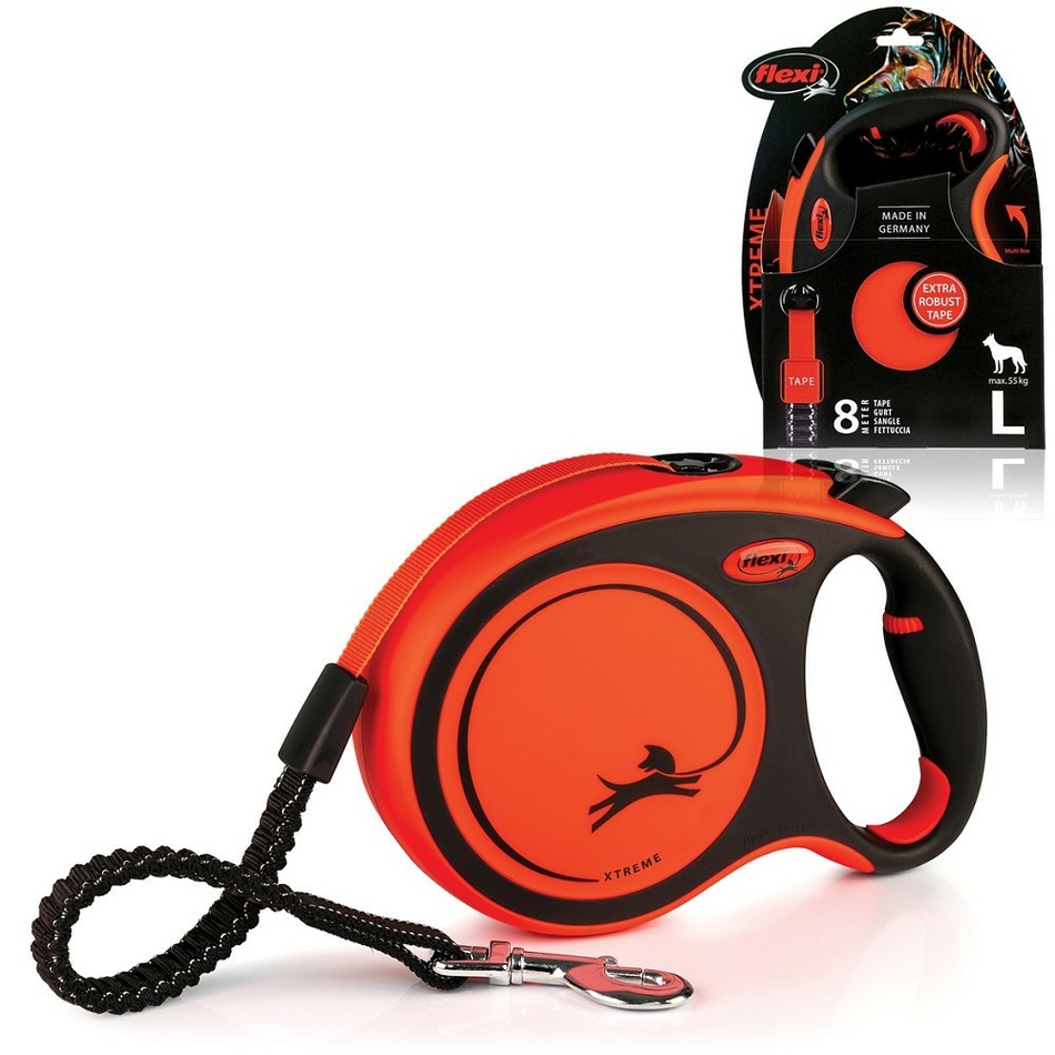 flexi Xtreme L pásek 8m/55kg oranžová