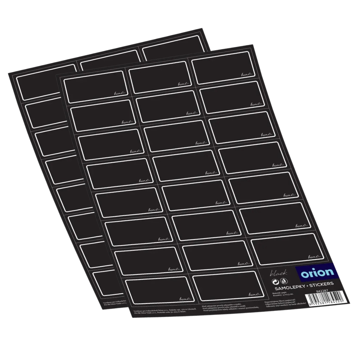 Orion Sada samolepek na kořenky BLACK 2 x 23 ks
